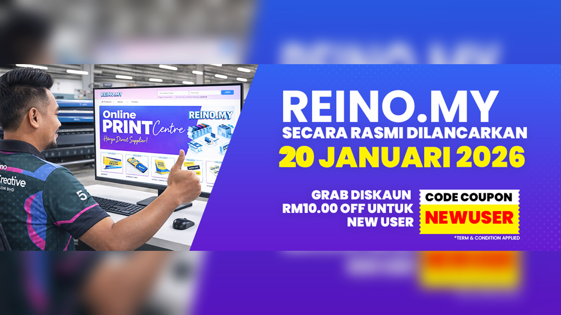 Voucher Diskaun RM10.00 Untuk Pengguna Baharu (Kod Kupon - NEWUSER)