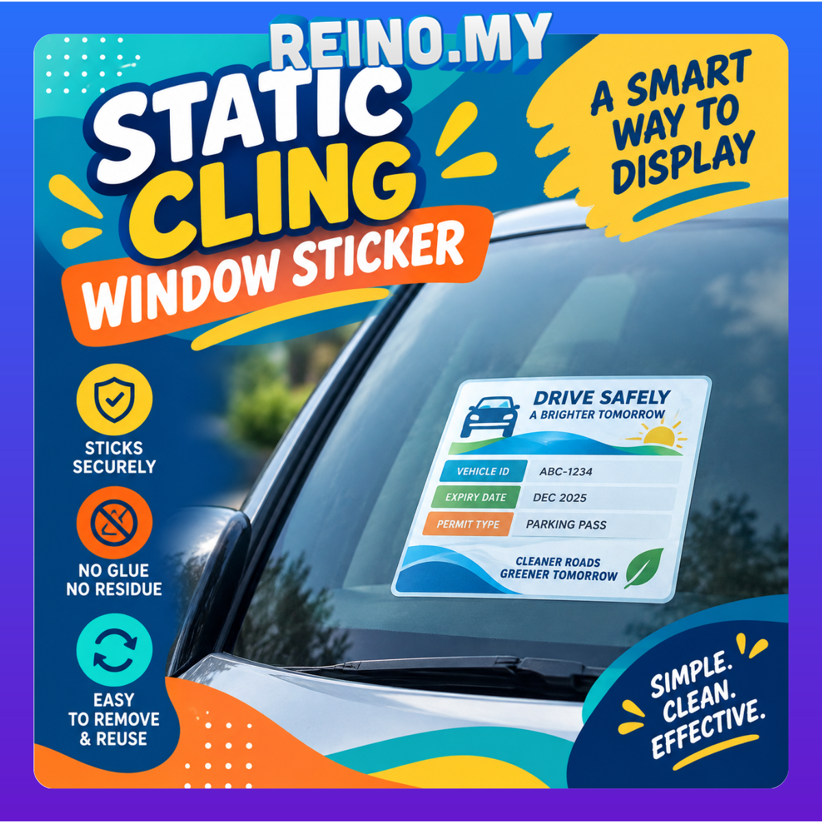 STATIC CLING STICKER (ROADTAX)
