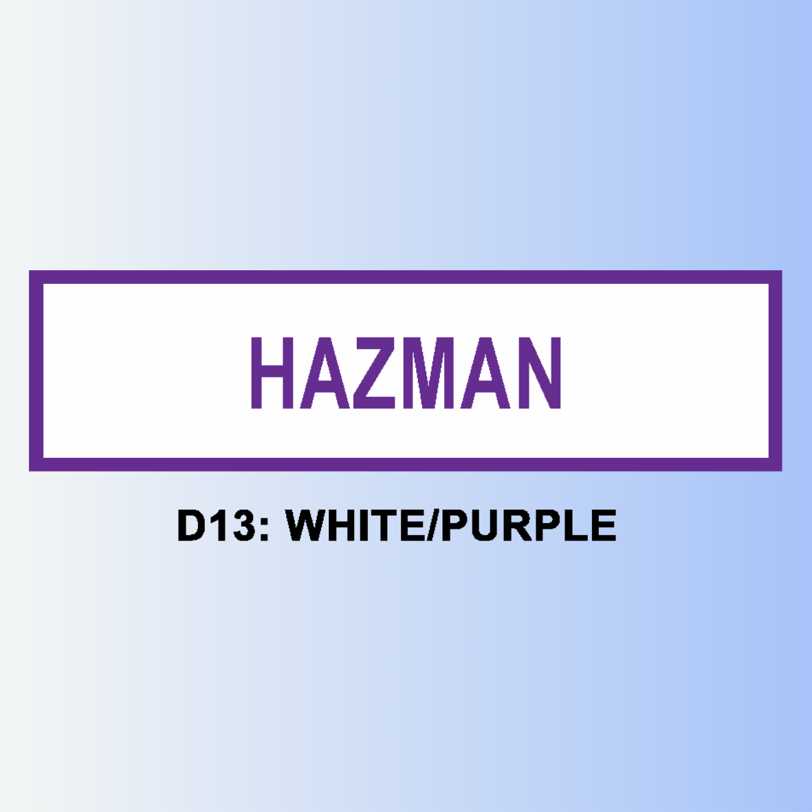 D13: WHITE/PURPLE