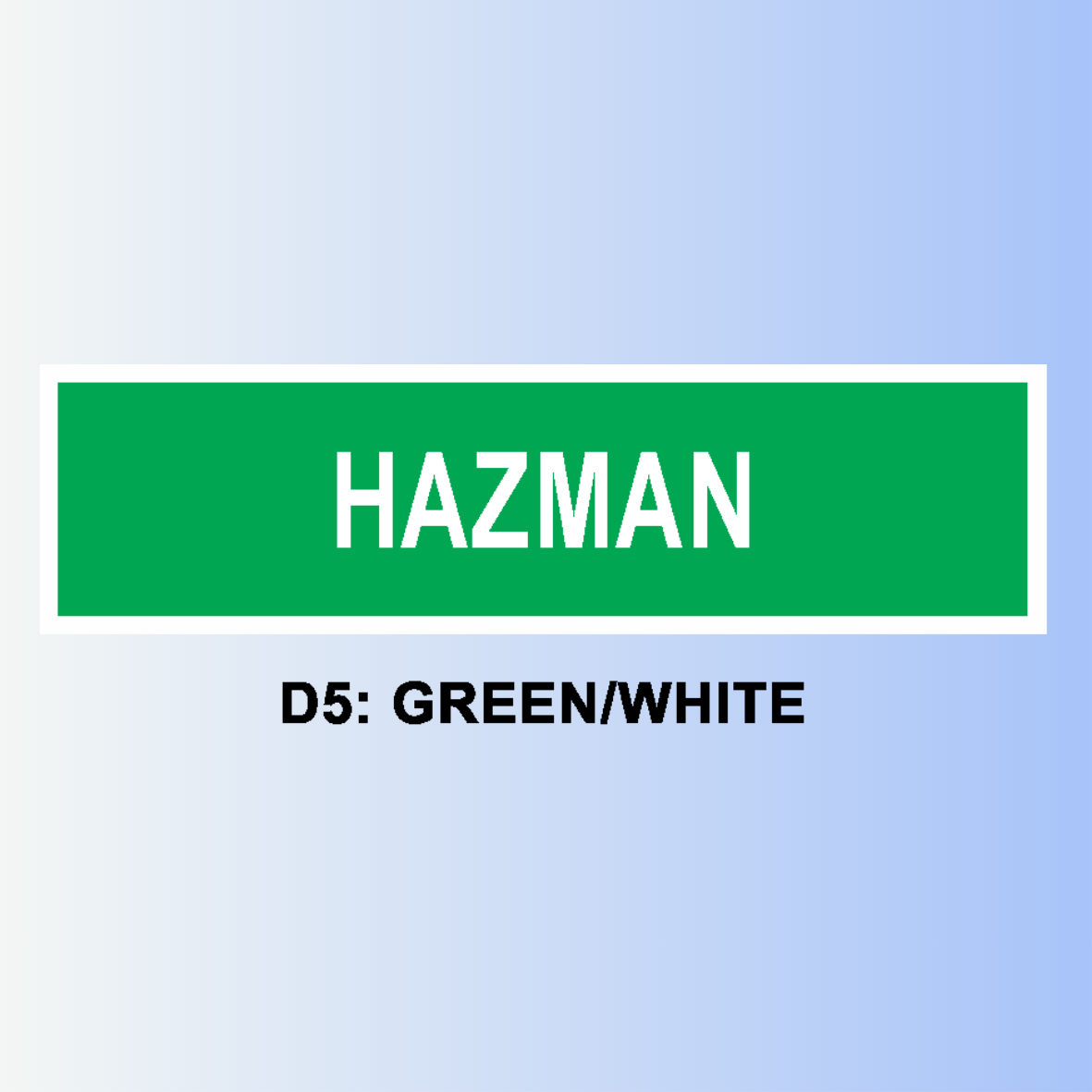 D5: GREEN/WHITE