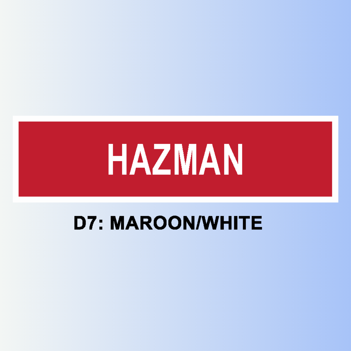 D7: MAROON/WHITE