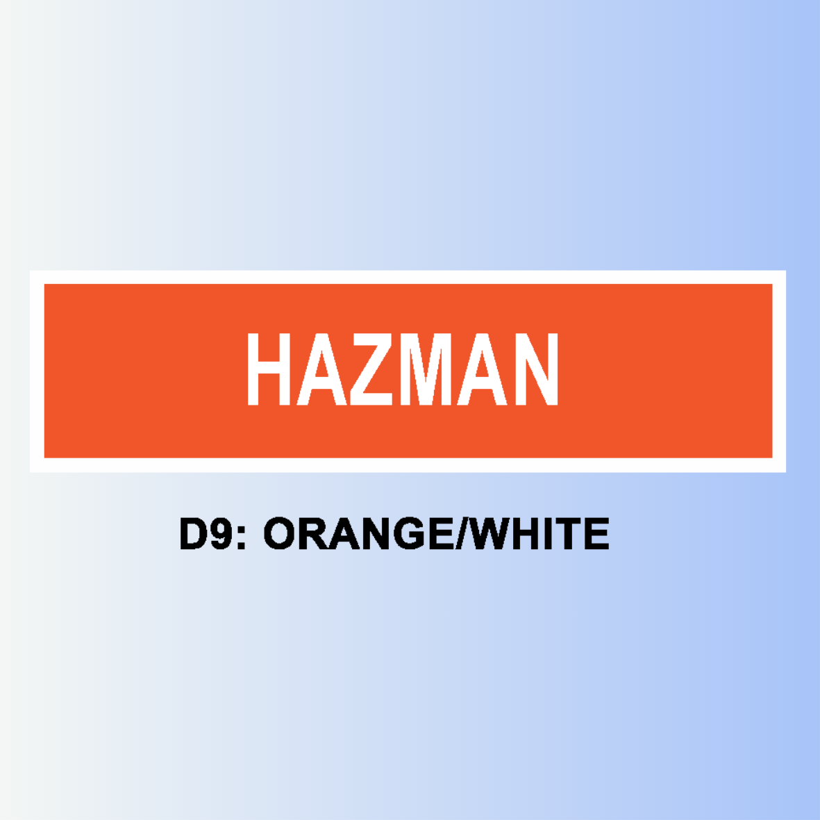 D9: ORANGE/WHITE