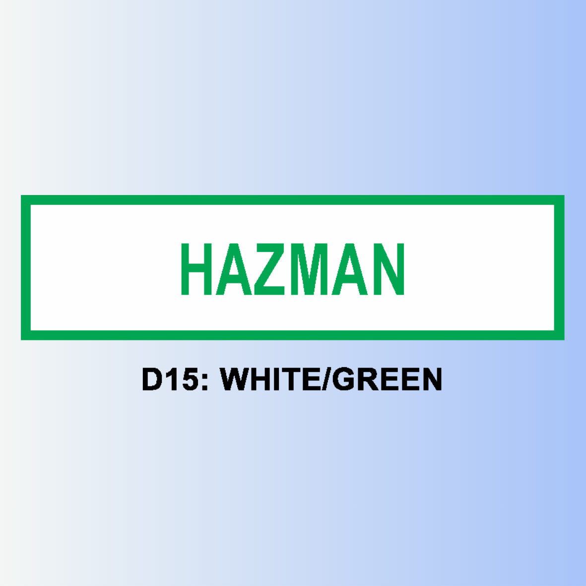 D15: WHITE/GREEN
