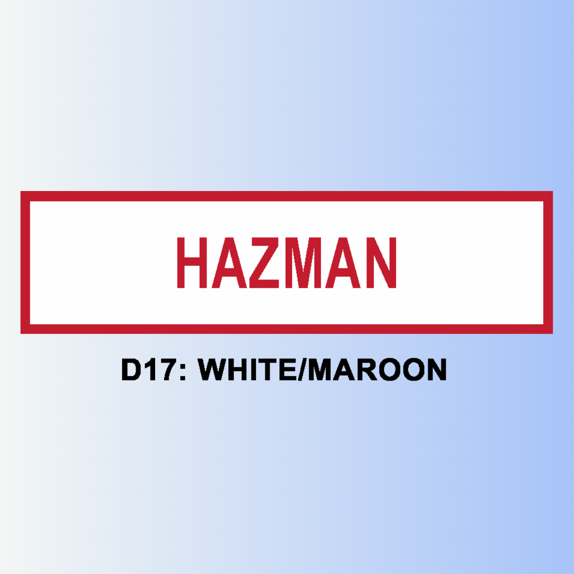 D17: WHITE/MAROON