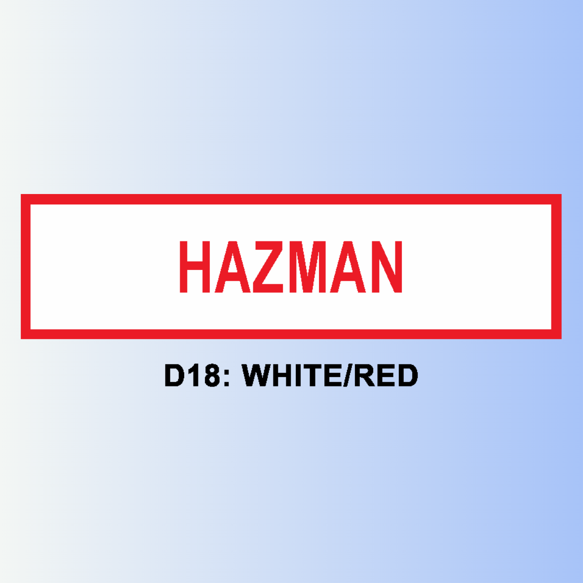 D18: WHITE/RED