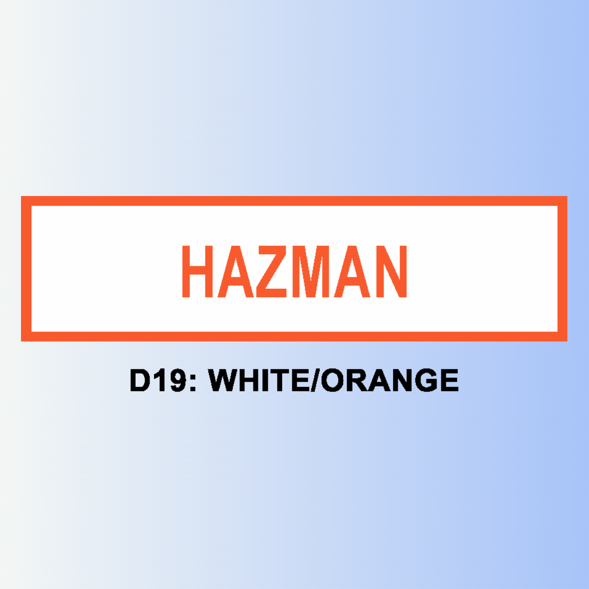 D19: WHITE/ORANGE