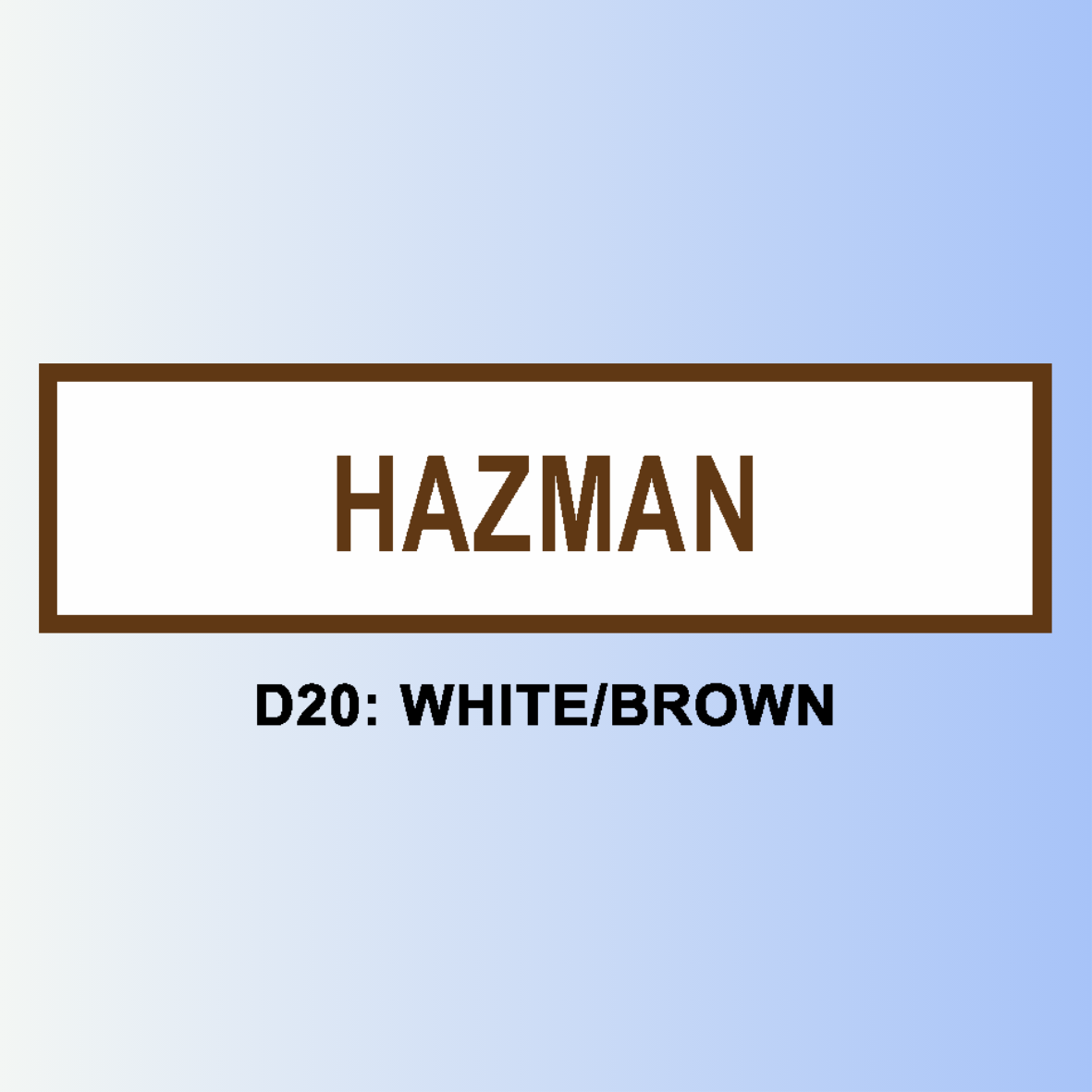 D20: WHITE/BROWN
