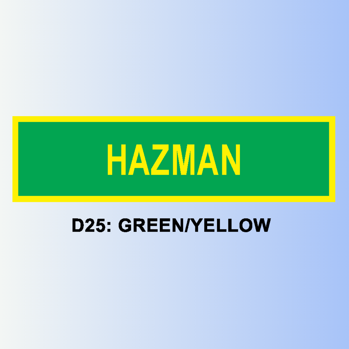 D25: GREEN/YELLOW
