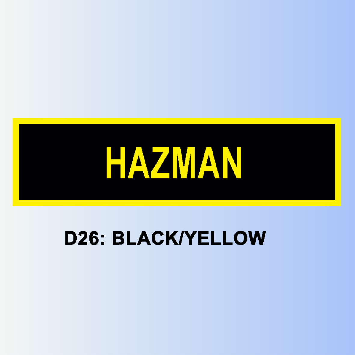 D26: BLACK/YELLOW