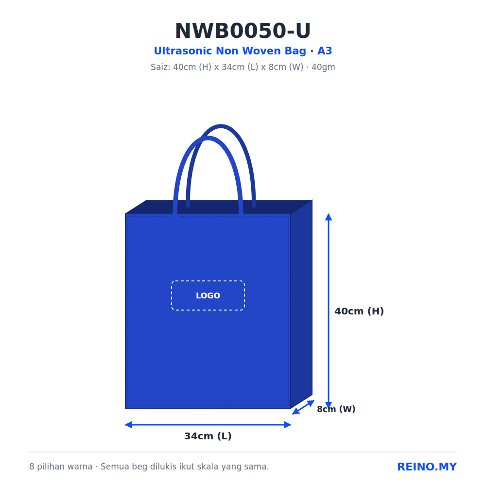 NWB0050-U · A3 · 40Hx34Lx8W